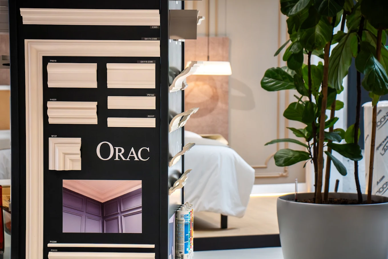 Présentoir d'échantillons de corniches Orac